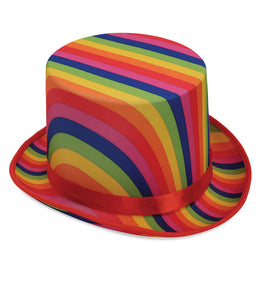 narrenwelt Zylinder Regenbogen Hut Rainbow 60cm  Hut Zirkus Event CSD Cosplay