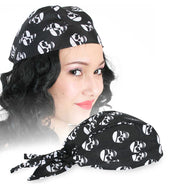 narrenwelt Bandana Pirat Totenkopf schwarz