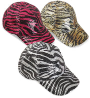 narrenwelt Basecap getigert Kappe Leo Zebra Pink Cap mit Glanz - Pailletten CSD Cosplay Festival