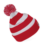 narrenwelt Strickmütze Köln Mütze rot/weiß mit Wappen Motto Party Event Accessoire Fasching Karneval