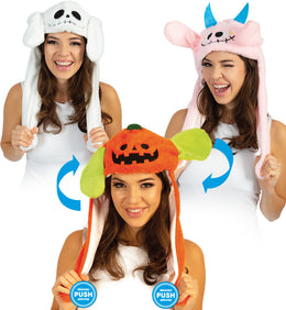 narrenwelt Winkemütze Halloween Mütze mit Wink Funktion