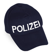 narrenwelt Polizei Mütze blau Polizei Basecap Kappe Cap Druck weiß variabel verstellbar Kinder und Erwachsene Baseballkappe