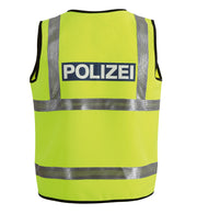 narrenwelt Kostüm Polizeiweste  Neon gelb Polizist Polizei Weste Kinder Gr 104/116 + 128/140 Fasching