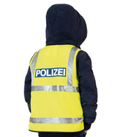 narrenwelt Kostüm Polizeiweste  Neon gelb Polizist Polizei Weste Kinder Gr 104/116 + 128/140 Fasching