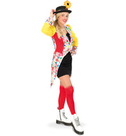 narrenwelt Kostüm Clown Frack Knöpfchen Damen Frack 1tlg. Fasching Karneval Gr. 36 - 42