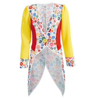 narrenwelt Kostüm Clown Frack Knöpfchen Damen Frack 1tlg. Fasching Karneval Gr. 36 - 42