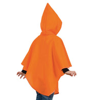 narrenwelt Kürbisgeist Halloween Kürbis Cape Poncho Baby Kostüm mit Kapuze 98+104/116