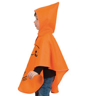 narrenwelt Kürbisgeist Halloween Kürbis Cape Poncho Baby Kostüm mit Kapuze 98+104/116