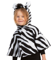 narrenwelt Zebra Cape KIDS mit Kapuze Tierkostüm Baby Kleinkind Kostüm Fasching