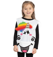 FRIES Pummel Einhorn KIDS LIZENZ 1-tlg. Oberteil mit Flip-Down-Tasche  Größe 104-128