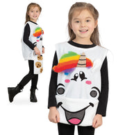FRIES Pummel Einhorn KIDS LIZENZ 1-tlg. Oberteil mit Flip-Down-Tasche  Größe 104-128