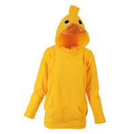 narrenwelt Kostüm Ente Ducky Oberteil KIDS Hoodie mit Kapuze Umhang Kinder Fasching