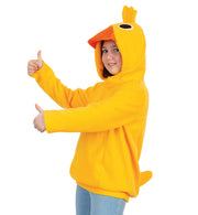 narrenwelt Kostüm Ente Ducky Oberteil KIDS Hoodie mit Kapuze Umhang Kinder Fasching