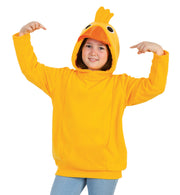 narrenwelt Kostüm Ente Ducky Oberteil KIDS Hoodie mit Kapuze Umhang Kinder Fasching