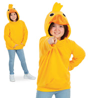 narrenwelt Kostüm Ente Ducky Oberteil KIDS Hoodie mit Kapuze Umhang Kinder Fasching