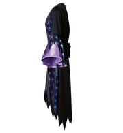 narrenwelt Hexe Luna Mädchen Kleid   – Elegantes langes Hexenkleid in Schwarz-Lila Halloween (Kopie)