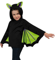 narrenwelt Kostüm Cape Fledermaus mit Kapuze Kinder Umhang Halloween  104-128