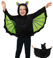 narrenwelt Kostüm Cape Fledermaus mit Kapuze Kinder Umhang Halloween  104-128