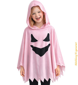narrenwelt Cape kleiner Geist rosa Mädchen niedlicher Geister Poncho Halloween  104-128
