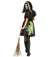 narrenwelt Kostüm Rock HexHex Halloween Vampir Hexe  Magierin Glanzeffekt Einheitsgröße