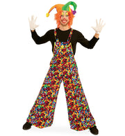 narrenwelt Kostüm Latzhose Clown Spass – Dein kunterbuntes Party-Highlight in Regenbogenfarben