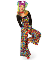 narrenwelt Kostüm Latzhose Clown Spass – Dein kunterbuntes Party-Highlight in Regenbogenfarben