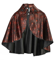 narrenwelt Vampir Cape Lilith Halloween Hexe Kostüm  Magierin Poncho Umhang Glanzeffekt Einheitsgröße