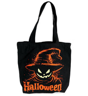 narrenwelt  Halloween-Tasche schwarz mit Kürbis Monster Beutel Henkeltasche Zombietasche