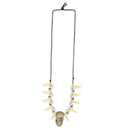 narrenwelt Totenkopfkette  Kette mit Totenkopf Halskette  Gotik Kette Vampir Halloweenkette