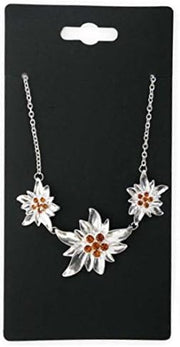 narrenwelt Kette Edelweiß  ca. 52 cm Dirndl Halskette Herzkette Bayern Gaudi Fest im Oktober