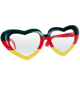 narrenwelt Fan Brille Riesenbrille Herzen 23 cm Deutschland Schwarz-Rot-Gold