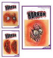narrenwelt Horrornarbe Halloween Selbstklebender Hautaufkleber Latex Zombie Narbe Wunde Horrorwunde Horrornarbe Tattoos Horror Hexe Zombie Dracula Scherzartikel Design 2