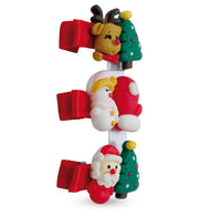 narrenwelt  Haarclips X-Mas 3er Set Haarklammern Nikolaus Weihnachten Party