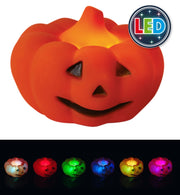 narrenwelt Halloween Lampe LED mit Farbwechsel ca. 8 cm Deko Geist oder Kürbis