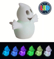 narrenwelt Halloween Lampe LED mit Farbwechsel ca. 8 cm Deko Geist oder Kürbis