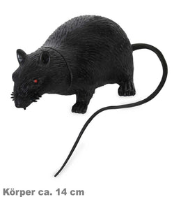 narrenwelt Halloween Deko Ratte (ca. 14 cm hoch) Party Event Mottoparty Horror Cosplay