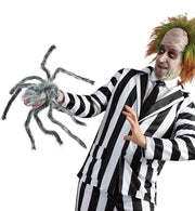 narrenwelt Halloween Dekospinne – mit haarigem Fell 22 x 16 cm gruselige Dekoration Accessoire