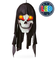 narrenwelt Dekohänger Schädel Halloween blinkend LED Dekoration Grusel Party Event Mottoparty