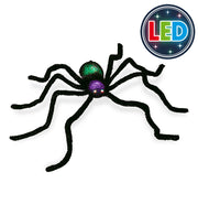narrenwelt LED  Spinne Dekospinne 35 cm Riesenspinne für Halloween Party und Events Mottoparty JGA Deko