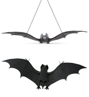 narrenwelt Gruselige Fledermaus beweglich und zum Aufhängen und  Halloween und Events – 35 cm– Perfekte Halloween-Dekoration Halloween GAG Fasching Karneval Event
