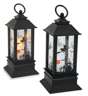 narrenwelt Lampe mit Henkel Deko Laterne Halloween Deko  ca 12,5 cm Höhe Halloweenlampe Dekoration