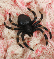 narrenwelt Deko Glitterspinne Horror Spinne 9x14cm Halloween Karneval Party