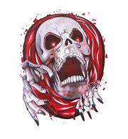 narrenwelt Horror Aufkleber Totenkopfmotiv Halloween für Halloween Karneval Party