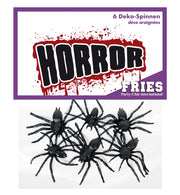 narrenwelt Deko Spinnen 6 STK Horror Halloween
