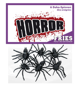 narrenwelt Deko Spinnen 6 STK Horror Halloween