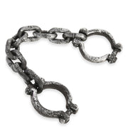 narrenwelt Deko-Kerkerkette – 60 cm, Silberner Used Look Halloween-Dekoration Gruselspaß Party Event Mottoparty