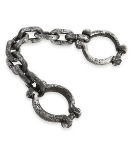 narrenwelt Deko-Kerkerkette – 60 cm, Silberner Used Look Halloween-Dekoration Gruselspaß Party Event Mottoparty