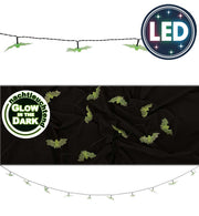 narrenwelt Lichterkette Fledermaus LED  Glow-in-the-Dark Halloween 10 Leuchtende Fledermäuse mit LED 2 Modi – 200 cm Party Event Mottoparty Deko