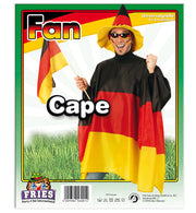 narrenwelt FAN Deutschland Fan Cape Deuschland Fan Poncho  Fußball Erwachsene Accessoire