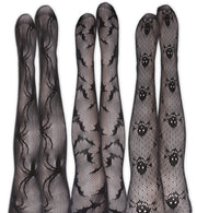 narrenwelt Strumpfhose Totenkopf Spinne Fledermaus Halloween  Horror Zombie Hexe Dracula Fasching Karneval